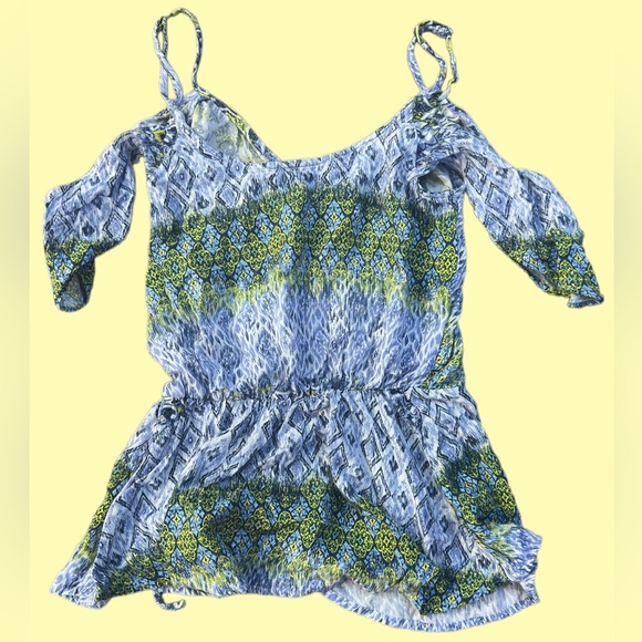 BCX ruffled off-the-shoulder printed top - Picture 2 of 5